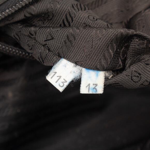 PRADA Tessuto Nylon Triangle Logo Bauletto Bag Black Vintage Y2K RARE - Picture 12 of 15